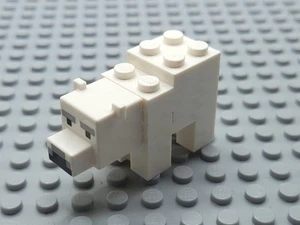 LEGO Minecraft Assembled Polar Bear Brick Baby Animal - Picture 1 of 1