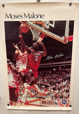 Vintage Moses Malone Sports Illustrated Poster 35x23 - Image 1 of 4