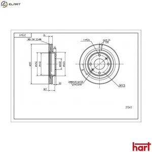 2x BRAKE DISC 215 411 FOR HYUNDAI MATRIX LANTRA/III ELANTRA KIA D3EAD4FA 1.5L - Picture 1 of 9