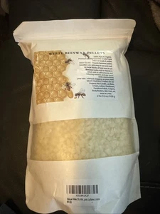 Pellets de cera de abejas blanca 2 lb 100 % pura y natural triple filtrada para piel, rostro, - Imagen 1 de 4