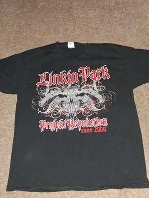 Camiseta Linkin Park Hombre Grande Projekt Revolution 2004 Tour Negra Foto 1 de 4