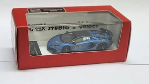 1:64 Veloce x Apex Studio Lamborghini Aventador SVJ Matt Metallic Blue Resin - Picture 1 of 5