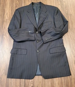 Blazer a rayas Hugo Boss abrigo deportivo lana años 110 hecho en Estados Unidos para hombre 40R - Imagen 1 de 13