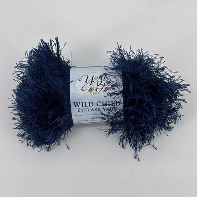 Yarn Bee Wild Child Eyelash Yarn 100% Polyester 1.8 Oz 67 Yds Midnight Blue - Image 1 of 4