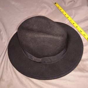 Scala Classic Felt Fedora 100% Wool Black Hat Men's One Size - Picture 1 of 13
