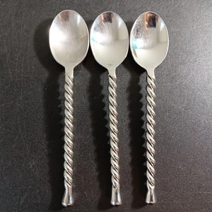Set Of 3 Gourmet Settings "Silver Tear" 18/10 Stainless Steel Teaspoons - Picture 1 of 7