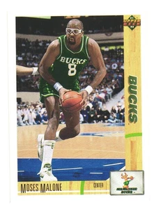 1991-92 Upper Deck NBA Basketball Milwaukee Bucks Moses Malone - Bild 1 von 2