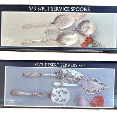 Andrea by Sadek Silver Plated Ornate Dessert Servers and Serving Spoons-Set of 6 - Image 1 of 4
