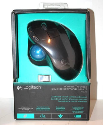 Logitech M570 Wireless Trackball Mouse Right hand Sealed in original box - Image 1 of 4