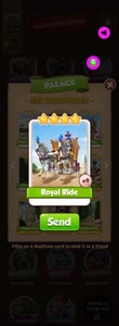 PALACE Coin Master "Royal Ride" Card ACTION! 2 pcs 58 Penny - Picture 1 of 1
