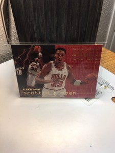 95-96 FLEER END 2 END SCOTTIE PIPPEN CHICAGO BULLS INSERT CARD HOF