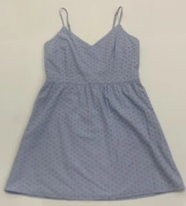 Ladies size 14 Light Blue MISS SHOP Broderie Summer Mini Cotton Dress *NEW* - Picture 1 of 8