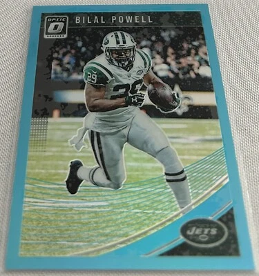 2018 Donruss Optic Football Bilal Powell New York Jets Aqua Prizm #d 026/299 - Image 1 of 4