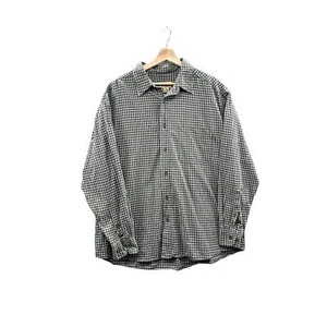 Woolrich Men's Green Micro Check Button Down L/S Shirt Size XL VTG Outdoors - Picture 1 of 8
