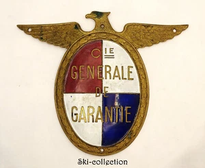 Plaque de Véhicule Ancienne-COMPAGNIE GENERALE de GARANTIE. Émaux. Vers 1930 - Picture 1 of 3