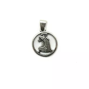 Genuine Sterling Silver Pendant Charm Solid Hallmarked 925 Zodiac Sign Aquarius - Picture 1 of 2
