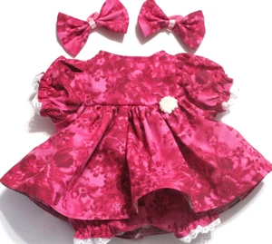 Cabbage Patch Doll Clothes: Fit 16" Doll: Roses Dress Set: 4Pc - Picture 1 of 1