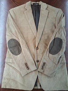 Chaps Mens 40R Tan Corduroy Cotton Blazer Sport Coat Jacket - Picture 1 of 14