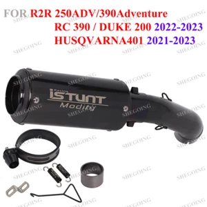 Slip On For R2R 250ADV 390Adventure RC390 200 DUKE 21-23 Motorcycle Exhaust - Picture 1 of 6