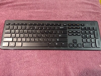 Dell KM632 Wireless Keyboard Black ** MISSING USB RECEIVER ** - Image 1 of 4