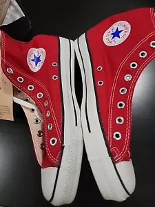 Vintage NUOVE Converse All Star Chuck Taylor Hi Top Uomo 9 Rosso Made In USA SCATOLA ORIGINALE - Foto 1 di 16