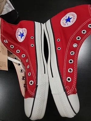 Vintage NEW Converse All Star Chuck Taylor Hi Top Mens 9 Red Made In USA OG BOX - Image 1 of 4