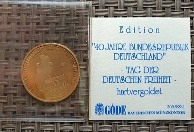 Gedenkmünze 40 Jahre Bundesrepublik Deutschland - Bild 1 von 2