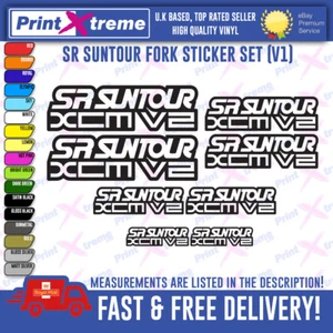 SR SUNTOUR XCM V2 BIKE FORK Decal Stickers Vinyl Mountain Cycling MTB UNIVERSAL - Picture 1 of 7