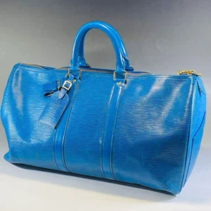 LOUIS VUITTON Epi Keepall 50 Boston Tasche Blau M42965 - Bild 1 von 15
