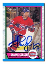 Shayne Corson Autographed 1989-90 O-Pee-Chee Rookie Hockey Card