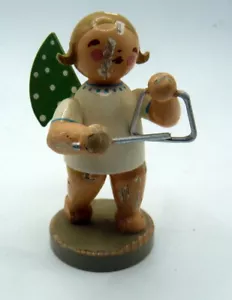 Vintage German Wendt & Kuhn Erzgebirge TRIANGLE ANGEL Wooden Christmas Orchestra - Picture 1 of 3