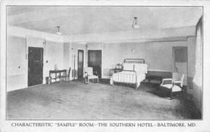 Baltimore Maryland Southern Hotel Room Interior Vintage Postcard AA88421 - Picture 1 of 2