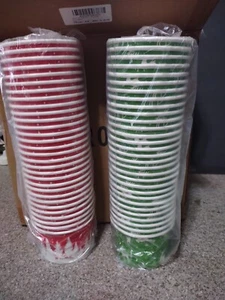 Nitial 180 pcs. Christmas Holiday paper bowls/cups for snacks - Picture 1 of 5