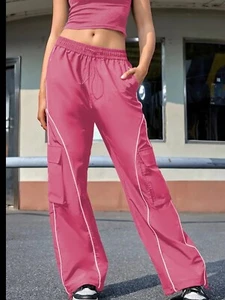 Baggy Lightweight Drawstring Jogger Pants Trousers With Pocket - Picture 1 of 5