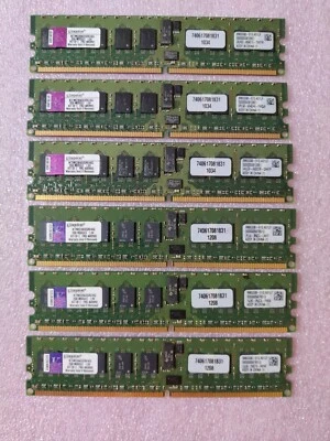 Kingston KTM2865SR/4GB (12GB) 6X2GB Modules PC2-3200 Memory RAM - IBM eServer X - Image 1 of 4