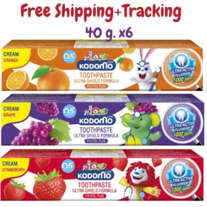 Kodomo Shield Baby Kids Toothpaste Cream Ultra Active Fluoride 1000 ppm 40 g x6 - Picture 1 of 15