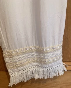 BILGOLA WHITE LACE TRIM SUMMER BOHO RESORT CRUISE COMFORTABLE 3/4 Pants size M/L - Picture 1 of 14