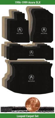 Juego de alfombrillas clásicas personalizadas para Acura SLX 1996-1999 con logotipo (4 piezas) #4B Foto 1 de 4