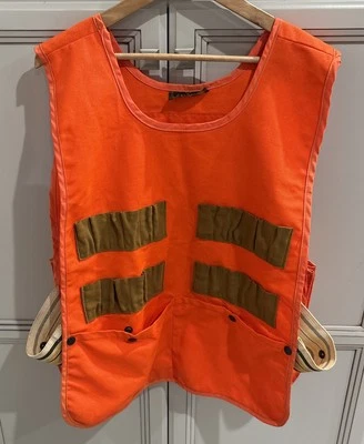 Vintage SAFTBAK Hunting Clothes Altoona, PA Hunting Vest Blaze Safety Orange - Image 1 of 4