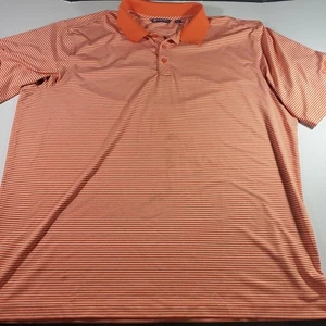 Cutter And Buck Golf Polo Orange And White Striped Men’s 3XT West Plains CC - Picture 1 of 10