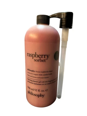 Champú sorbete frambuesa Philosophy, gel de baño corporal y baño de burbujas, sellado Foto 1 de 2