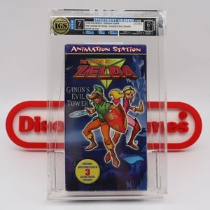 THE LEGEND OF ZELDA: GANON'S EVIL TOWER - IGS GRADED 7 BOX & 6 SEAL -Sealed VHS! - Picture 1 of 9