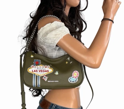 Bolso Bandolera Michael Kors Carmela MD Cadena de Hombro Oliva (Edición Limitada) Foto 1 de 4