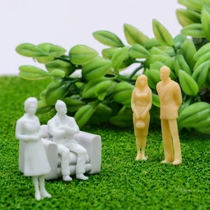 Pose White Miniature Figures People Figures Scale Model Architectural Models - Picture 1 of 13