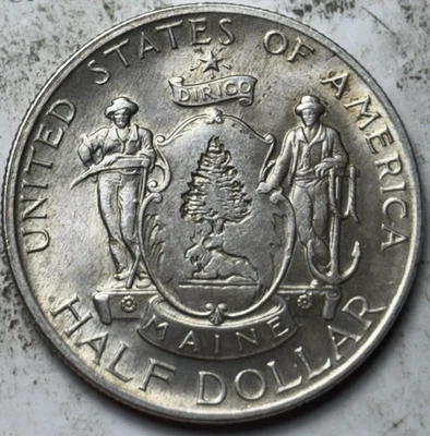 1920 Maine 50c Commemorative Half Dollar. Attractive Uncirculated Example! - Image 1 of 2