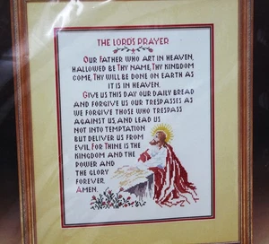 Creative Expressions 1984 Kit punto croce contato #7836 preghiera del signore NOS SIGILLATO - Foto 1 di 4