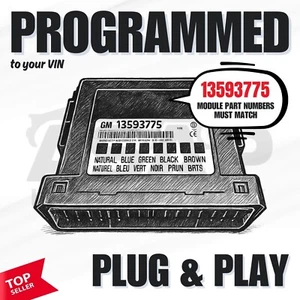 📍 VIN PROGRAMMED PLUG & PLAY BCM BCU CHEVROLET MALIBU 2014-2016 13593775 📍 - Picture 1 of 1