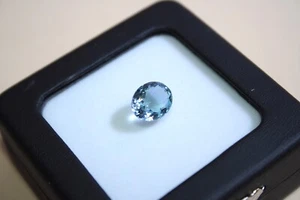 edelsteine24 TOP echter Aquamarin Edelstein fac. Oval 10,6x8,5 Naturfarbe! A-188 - Bild 1 von 9