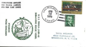 TRINGA (ASR-16) 13 April 1970 Greetings from Norfolk Nicholson Cachet - Picture 1 of 1