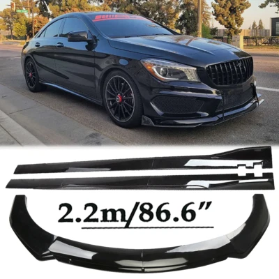 Glossy Black Front Lower Bumper Lip Splitter Spoiler For Mercedes-Benz CL Foto 1 de 4